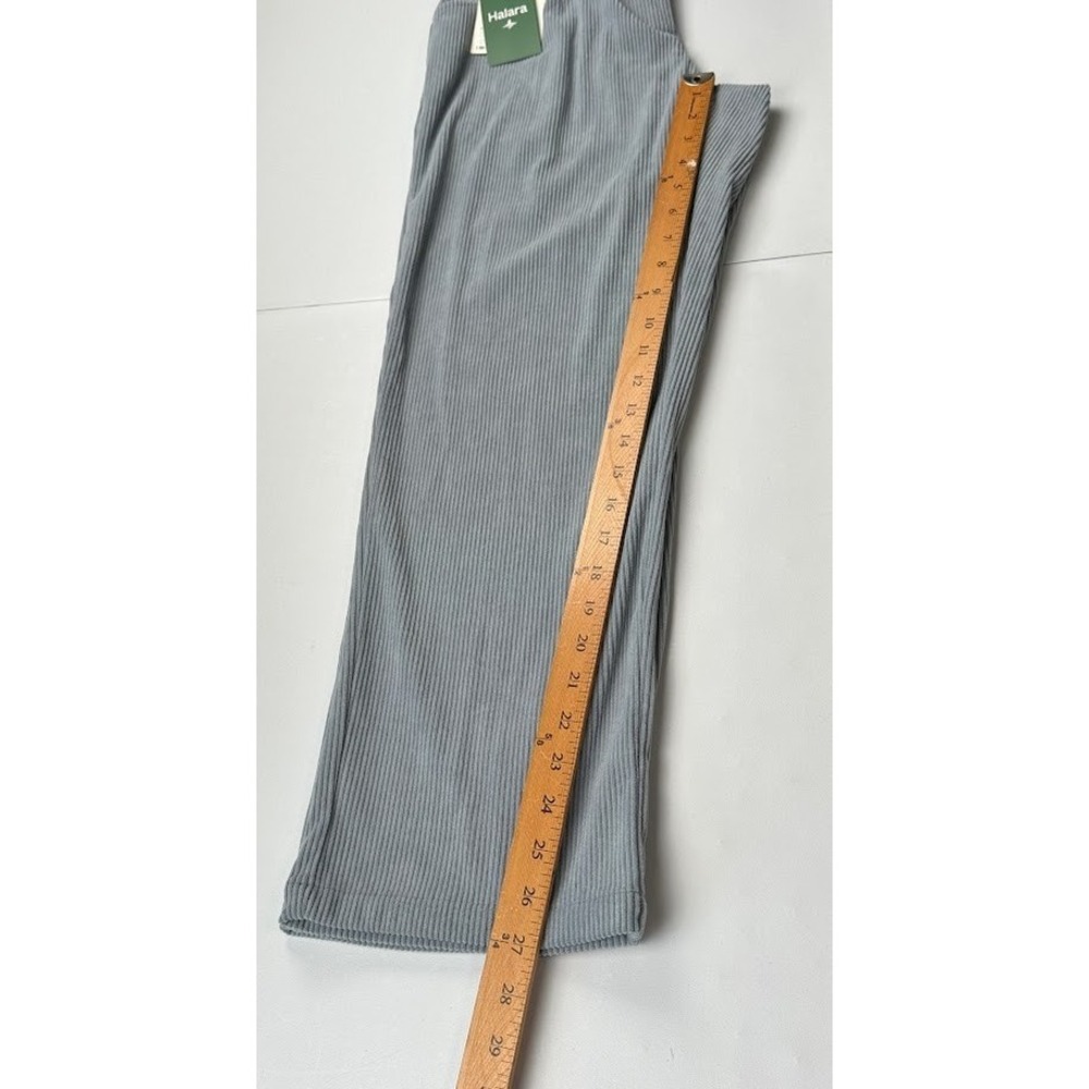 Halara Pants Womens Medium Petite Gray AuraCord Cloud Corduroy Wide Leg Comfort - Picture 10 of 11
